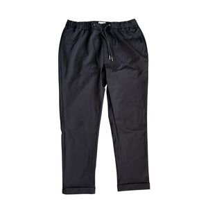 Men's Black Cuffed Jogger Drawstring Pants
